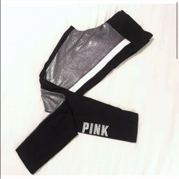 PINK Victoria's Secret Pants - Victoria’s Secret Pink Metallic Leggings